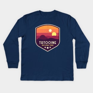 Tatooine National Park Emblem Kids Long Sleeve T-Shirt